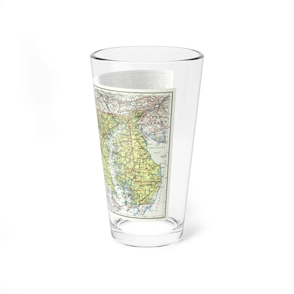 USA - Maryland, Delaware (1927) (Map) Pint Glass 16oz-Go Mug Yourself