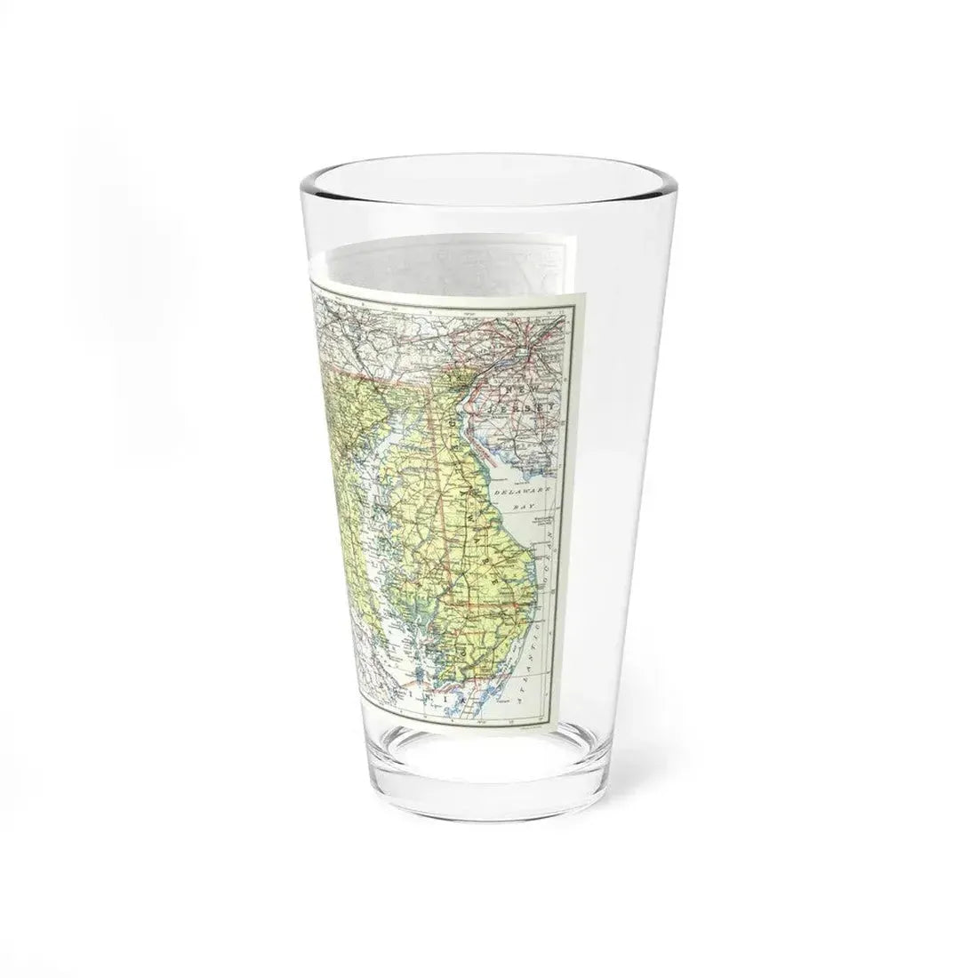 USA - Maryland, Delaware (1927) (Map) Pint Glass 16oz - Go Mug Yourself