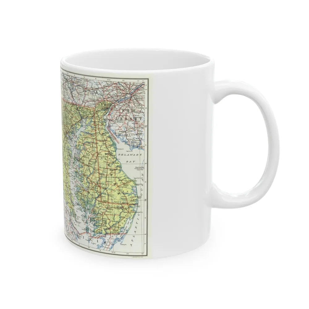 USA - Maryland, Delaware (1927) (Map) White Coffee Mug-Go Mug Yourself