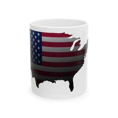 Usa-maskSvgTutorial (United States) White Coffee Mug 11oz - Go Mug Yourself