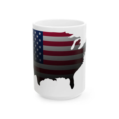 Usa-maskSvgTutorial (United States) White Coffee Mug 15oz - Go Mug Yourself