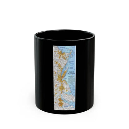 USA - Megalopolis- Boston to Washington (1994) (Map) Black Coffee Mug 11oz - Go Mug Yourself