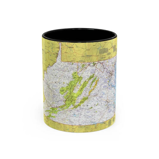 USA - Mid-Atlantic States 1 (1976) (Map) Accent Coffee Mug 11oz Black - Go Mug Yourself