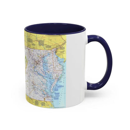 USA - Mid-Atlantic States 1 (1976) (Map) Accent Coffee Mug - Go Mug Yourself