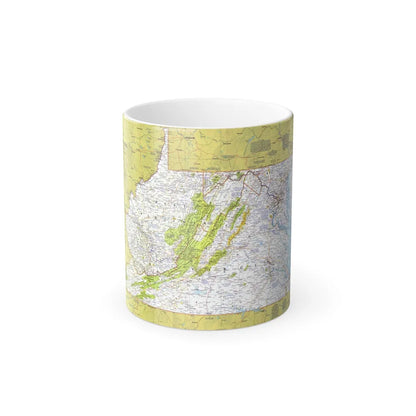 USA - Mid-Atlantic States 1 (1976) (Map) Color Changing Mug 11oz-Go Mug Yourself