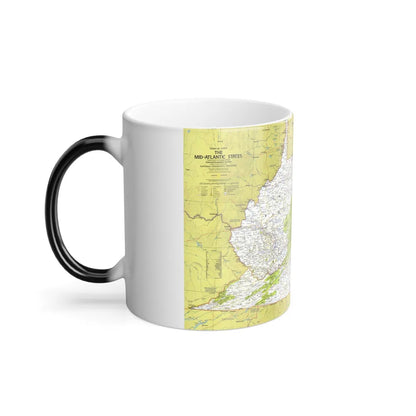 USA - Mid-Atlantic States 1 (1976) (Map) Color Changing Mug 11oz-Go Mug Yourself