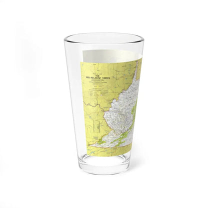 USA - Mid-Atlantic States 1 (1976) (Map) Pint Glass 16oz - Go Mug Yourself