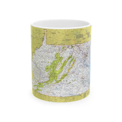 USA - Mid-Atlantic States 1 (1976) (Map) White Coffee Mug 11oz - Go Mug Yourself