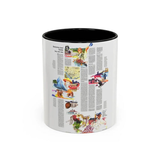 USA - Mid-Atlantic States 2 (1976) (Map) Accent Coffee Mug 11oz Black - Go Mug Yourself