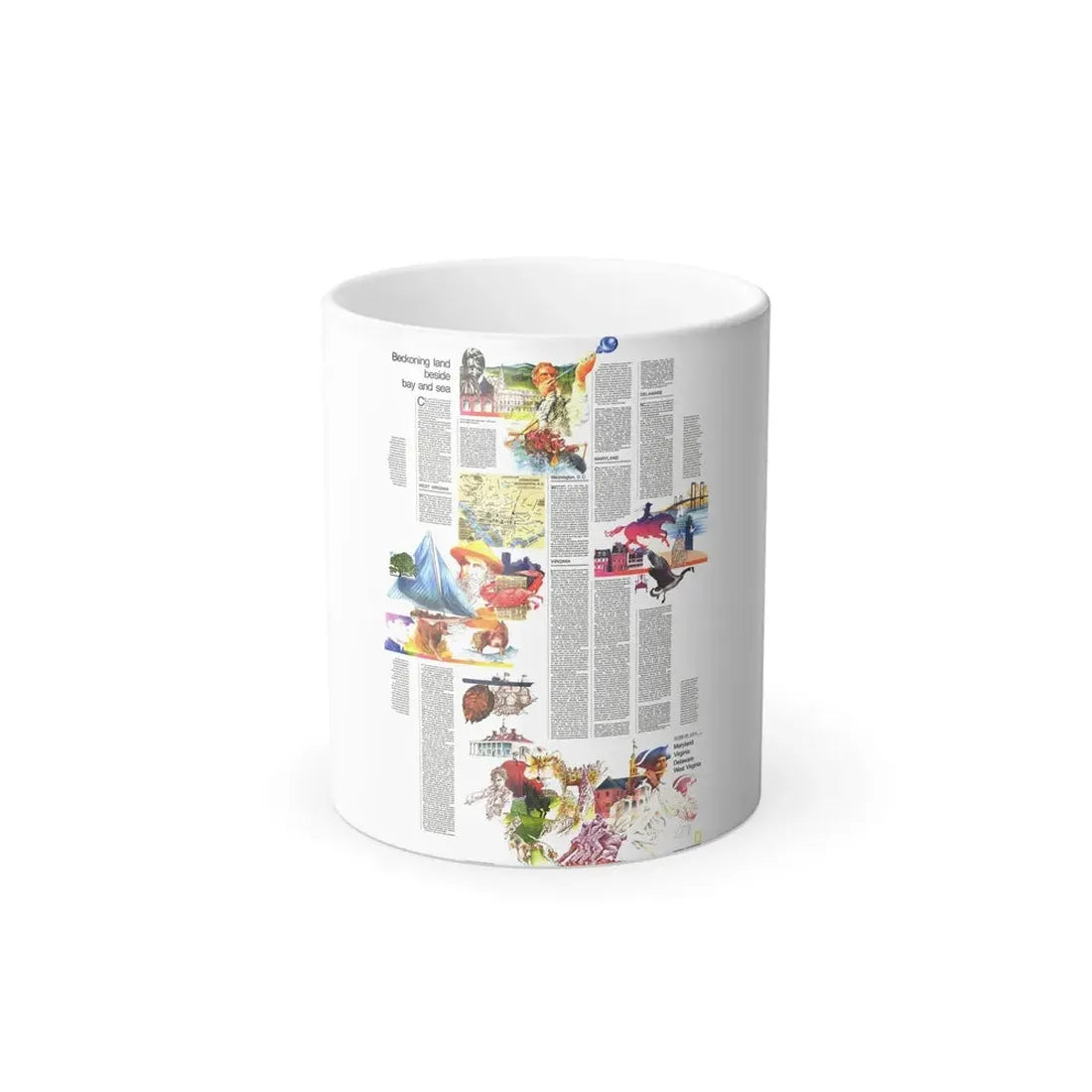 USA - Mid-Atlantic States 2 (1976) (Map) Color Changing Mug 11oz Default Title - Go Mug Yourself