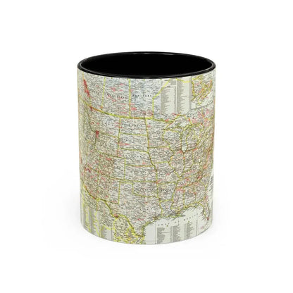 USA - National Parks and Historic Sites 1 (1958) (Map) Accent Coffee Mug 11oz Black - Go Mug Yourself