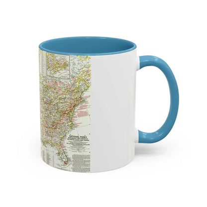 USA - National Parks and Historic Sites 1 (1958) (Map) Accent Coffee Mug - Go Mug Yourself