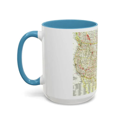 USA - National Parks and Historic Sites 1 (1958) (Map) Accent Coffee Mug - Go Mug Yourself