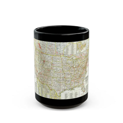 USA - National Parks and Historic Sites 1 (1958) (Map) Black Coffee Mug-15oz-Go Mug Yourself