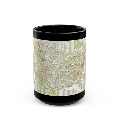 USA - National Parks and Historic Sites 1 (1958) (Map) Black Coffee Mug 15oz - Go Mug Yourself