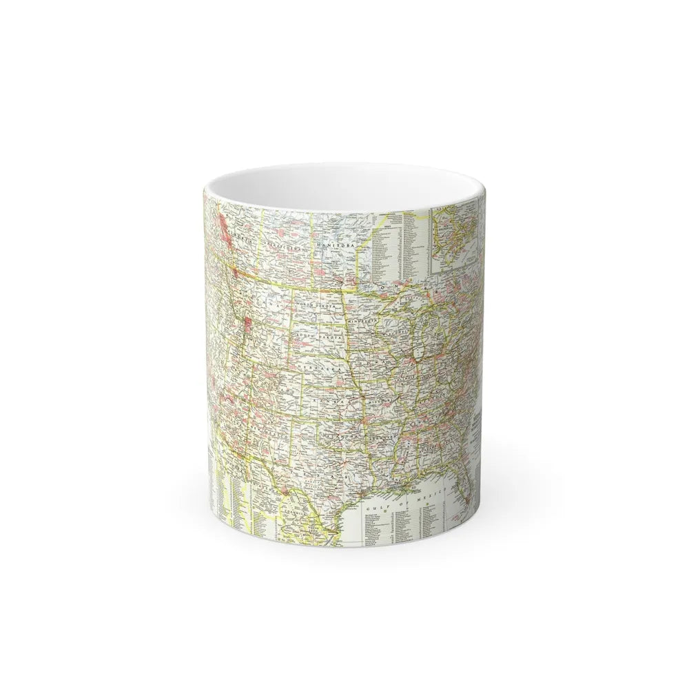 USA - National Parks and Historic Sites 1 (1958) (Map) Color Changing Mug 11oz-Go Mug Yourself