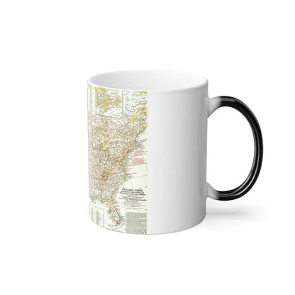 USA - National Parks and Historic Sites 1 (1958) (Map) Color Changing Mug 11oz-Go Mug Yourself