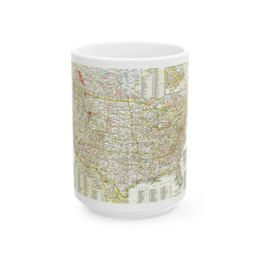 USA - National Parks and Historic Sites 1 (1958) (Map) White Coffee Mug-15oz-Go Mug Yourself