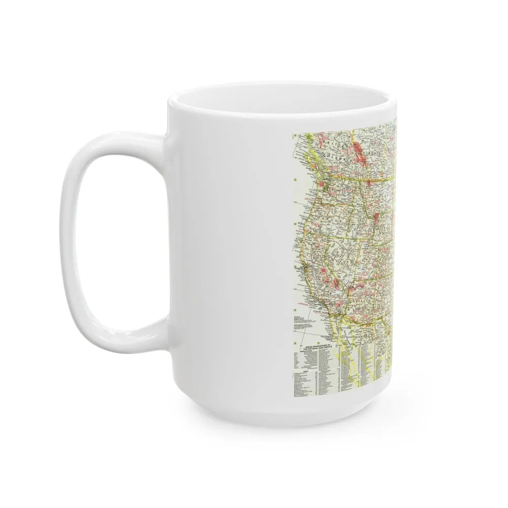 USA - National Parks and Historic Sites 1 (1958) (Map) White Coffee Mug-Go Mug Yourself