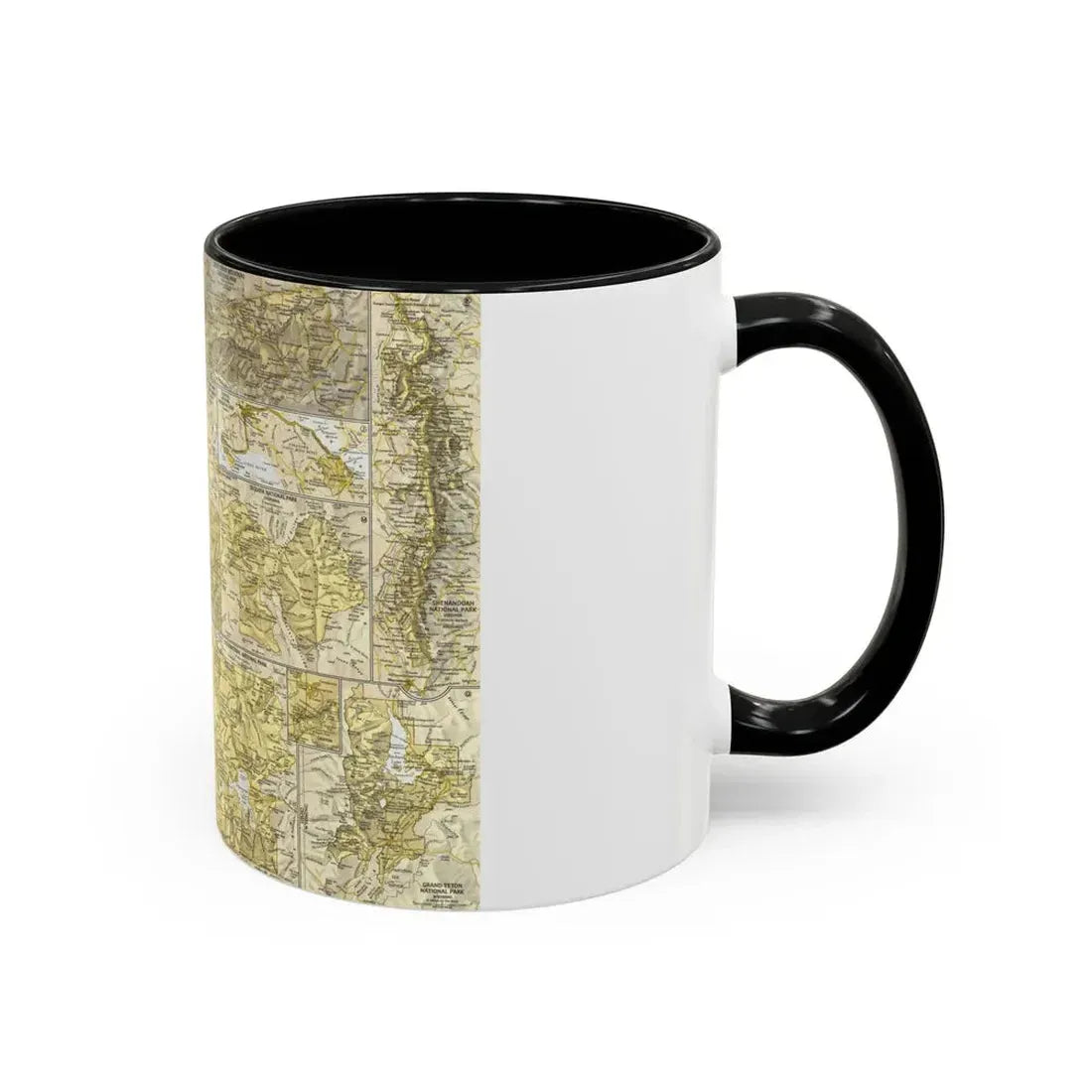 USA - National Parks and Historic Sites 2 (1958) (Map) Accent Coffee Mug - Go Mug Yourself