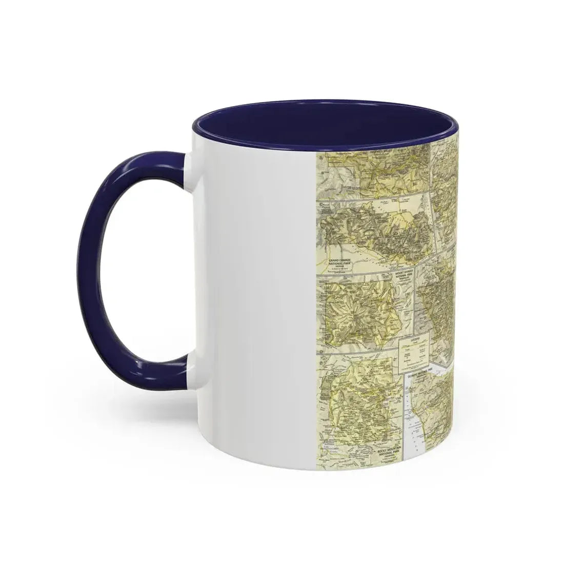 USA - National Parks and Historic Sites 2 (1958) (Map) Accent Coffee Mug - Go Mug Yourself