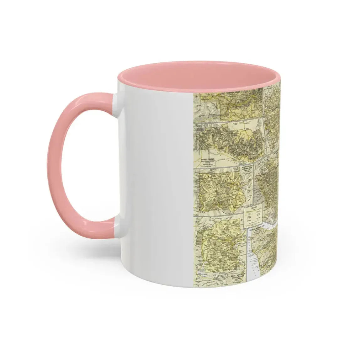 USA - National Parks and Historic Sites 2 (1958) (Map) Accent Coffee Mug - Go Mug Yourself