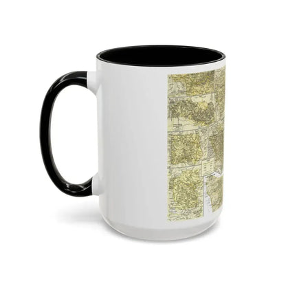 USA - National Parks and Historic Sites 2 (1958) (Map) Accent Coffee Mug - Go Mug Yourself