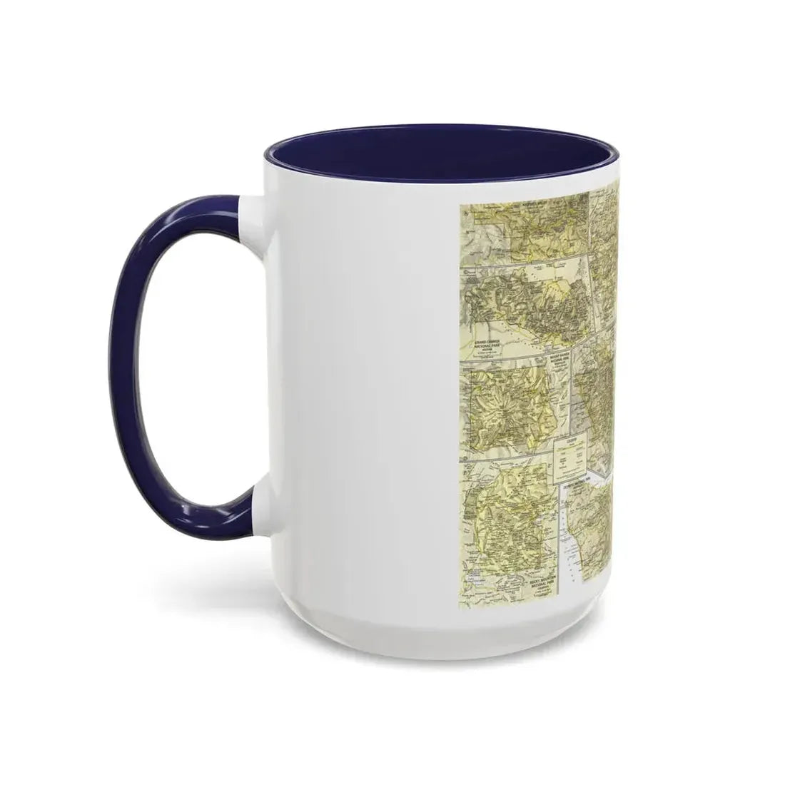 USA - National Parks and Historic Sites 2 (1958) (Map) Accent Coffee Mug - Go Mug Yourself