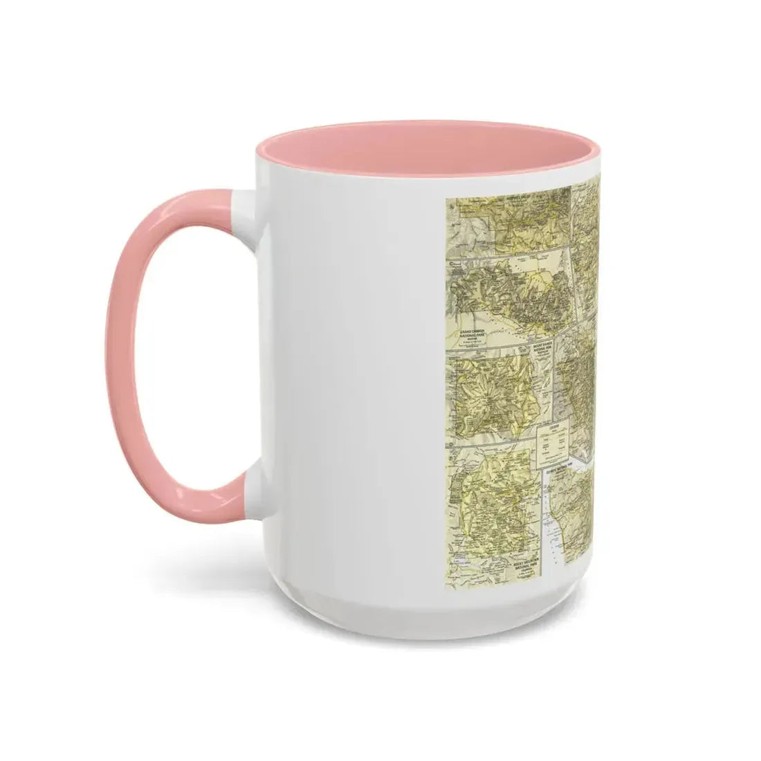 USA - National Parks and Historic Sites 2 (1958) (Map) Accent Coffee Mug - Go Mug Yourself