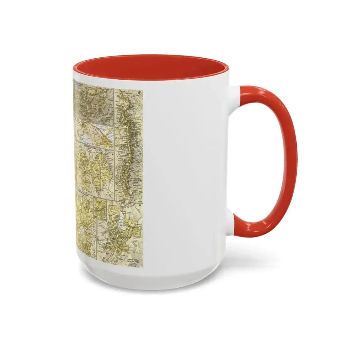 USA - National Parks and Historic Sites 2 (1958) (Map) Accent Coffee Mug - Go Mug Yourself