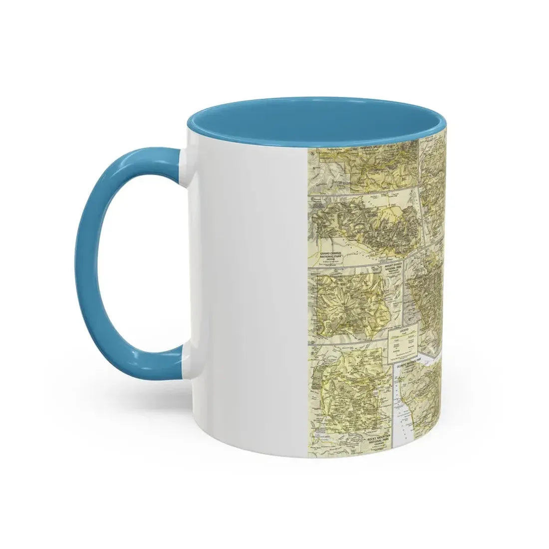 USA - National Parks and Historic Sites 2 (1958) (Map) Accent Coffee Mug - Go Mug Yourself