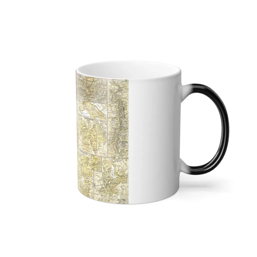 USA - National Parks and Historic Sites 2 (1958) (Map) Color Changing Mug 11oz-Go Mug Yourself