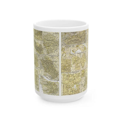 USA - National Parks and Historic Sites 2 (1958) (Map) White Coffee Mug-15oz-Go Mug Yourself