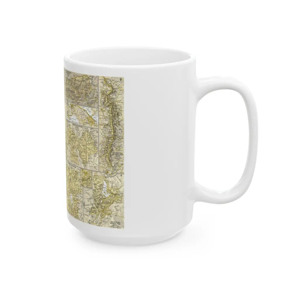 USA - National Parks and Historic Sites 2 (1958) (Map) White Coffee Mug-Go Mug Yourself