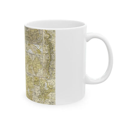 USA - National Parks and Historic Sites 2 (1958) (Map) White Coffee Mug-Go Mug Yourself