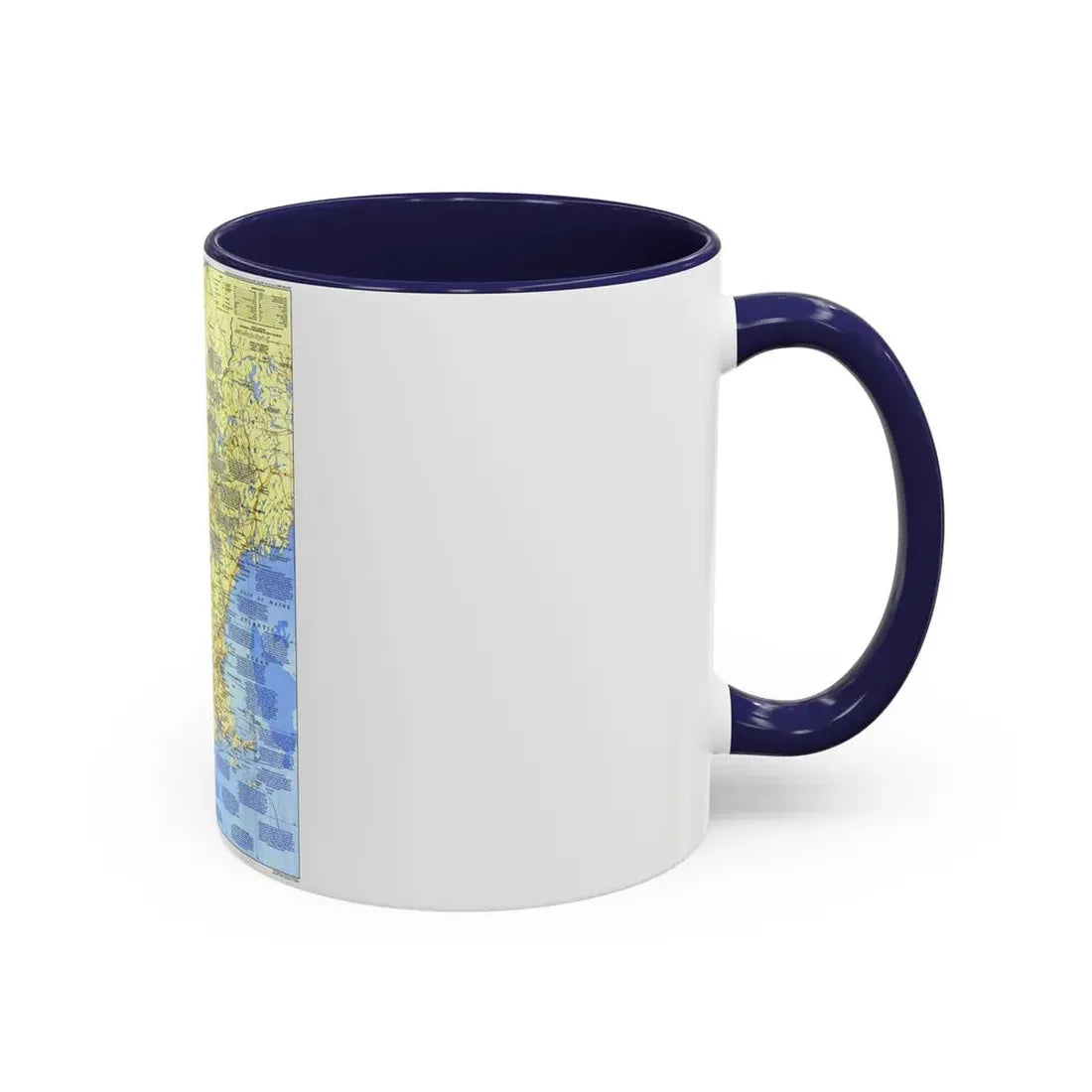 USA - New England 1 (1987) (Map) Accent Coffee Mug - Go Mug Yourself