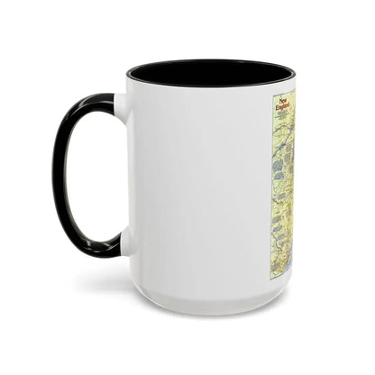 USA - New England 1 (1987) (Map) Accent Coffee Mug - Go Mug Yourself