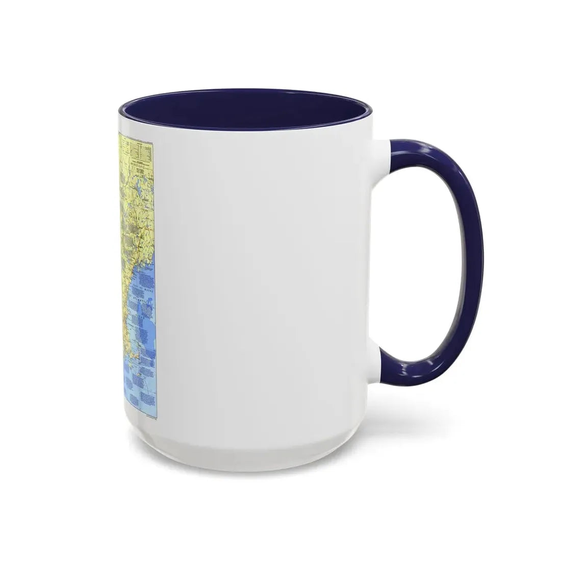 USA - New England 1 (1987) (Map) Accent Coffee Mug - Go Mug Yourself