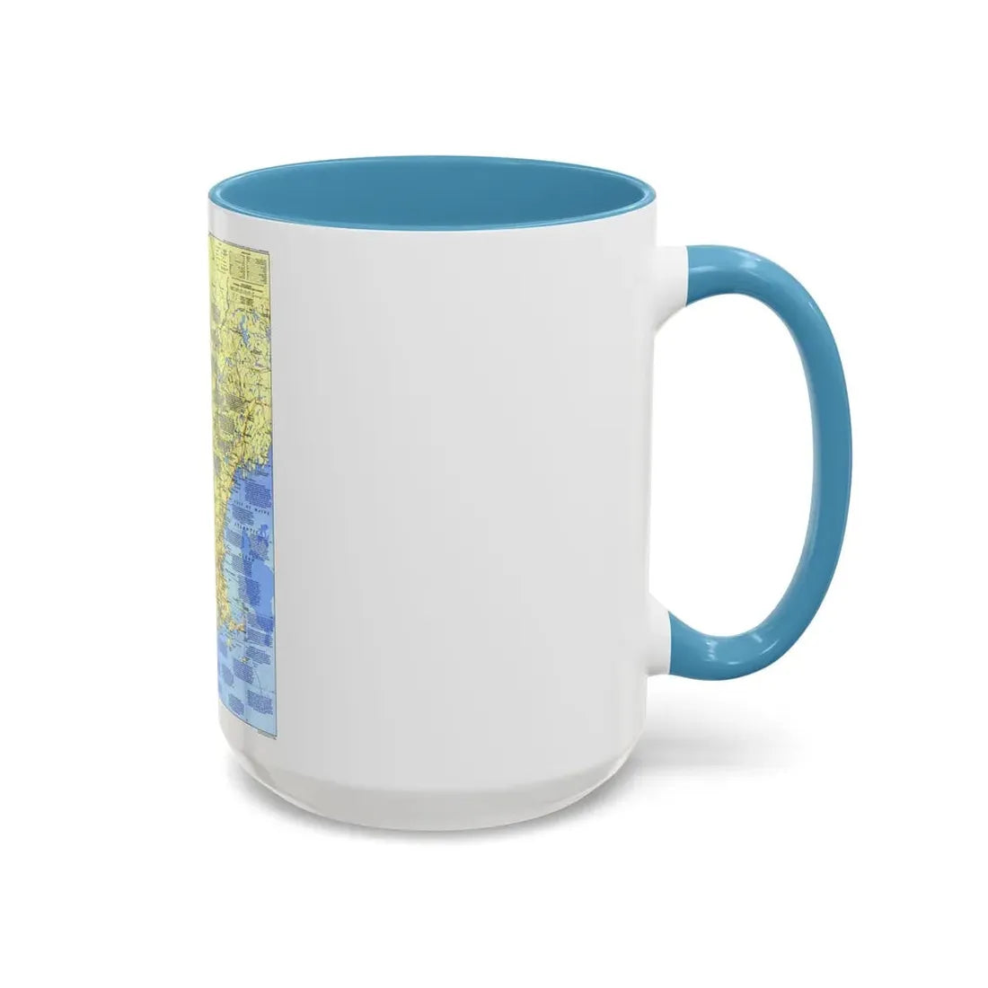 USA - New England 1 (1987) (Map) Accent Coffee Mug - Go Mug Yourself