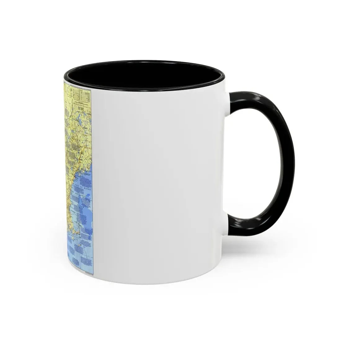 USA - New England 1 (1987) (Map) Accent Coffee Mug - Go Mug Yourself