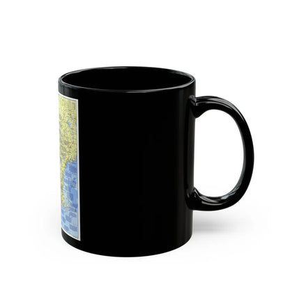 USA - New England 1 (1987) (Map) Black Coffee Mug-Go Mug Yourself