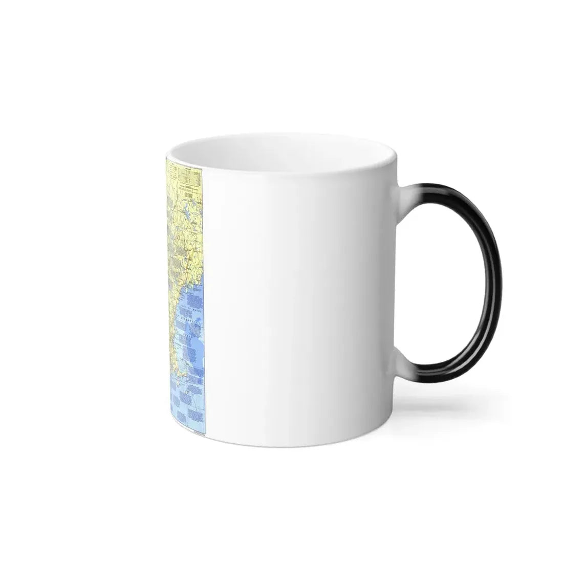 USA - New England 1 (1987) (Map) Color Changing Mug 11oz - Go Mug Yourself