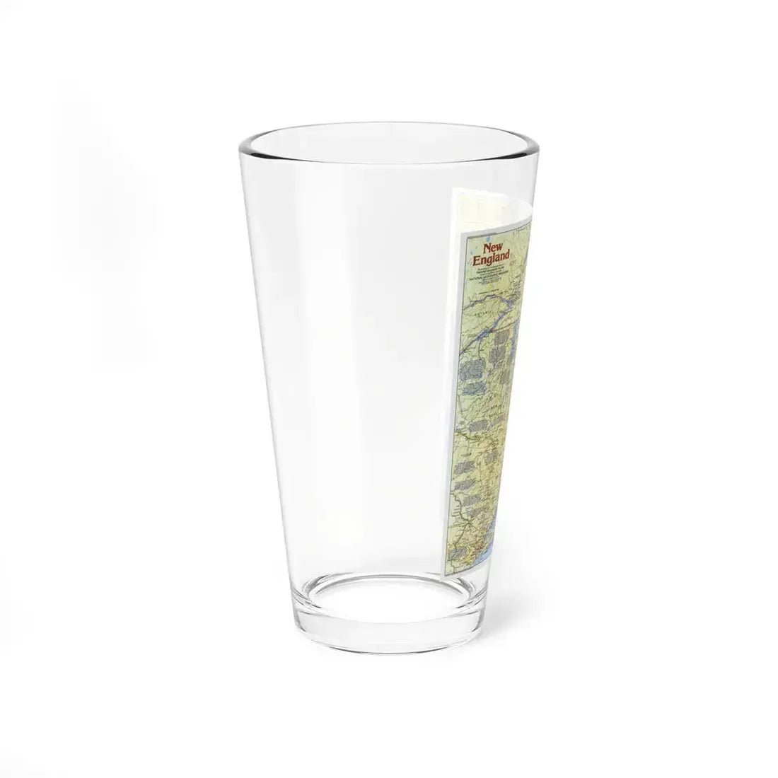 USA - New England 1 (1987) (Map) Pint Glass 16oz - Go Mug Yourself