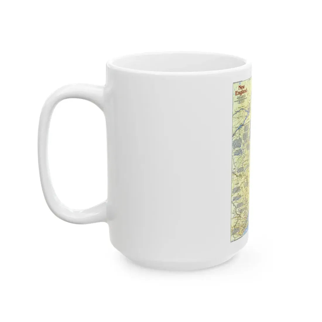 USA - New England 1 (1987) (Map) White Coffee Mug - Go Mug Yourself