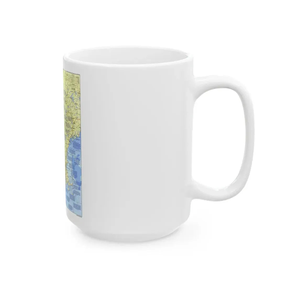 USA - New England 1 (1987) (Map) White Coffee Mug - Go Mug Yourself