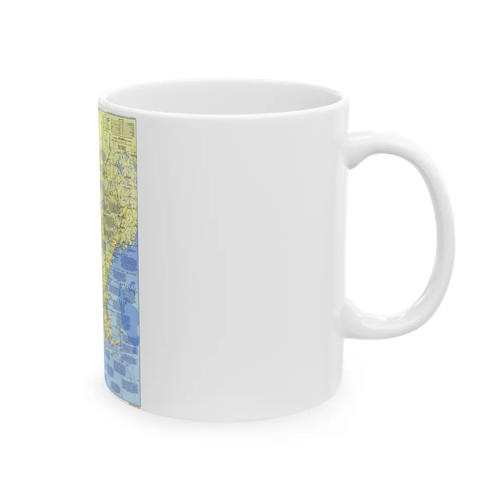 USA - New England 1 (1987) (Map) White Coffee Mug-Go Mug Yourself