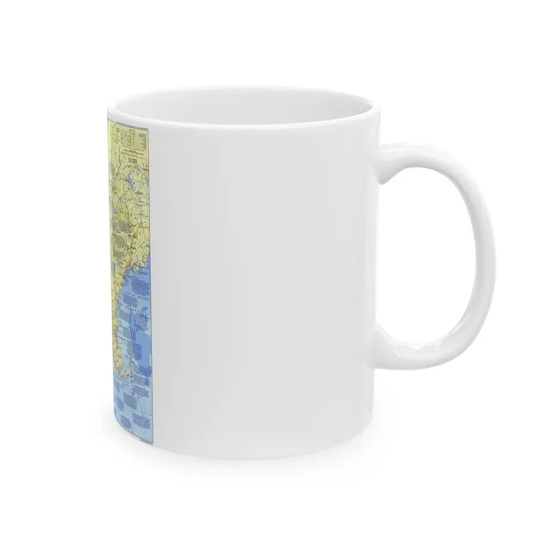 USA - New England 1 (1987) (Map) White Coffee Mug - Go Mug Yourself