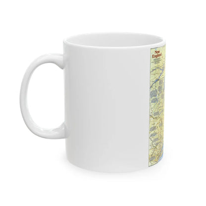 USA - New England 1 (1987) (Map) White Coffee Mug-Go Mug Yourself