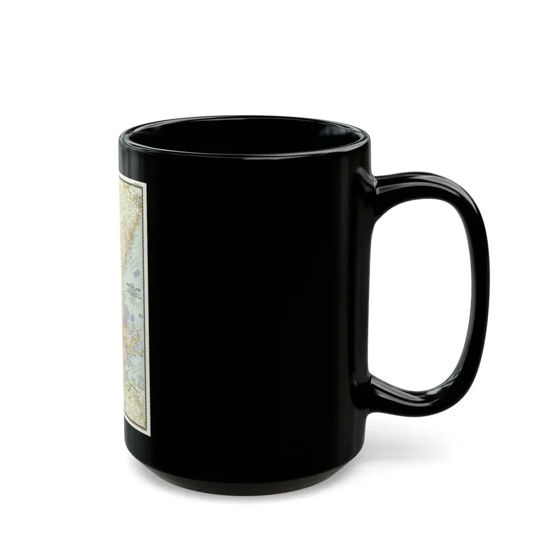 USA - New England (1955) (Map) Black Coffee Mug - Go Mug Yourself