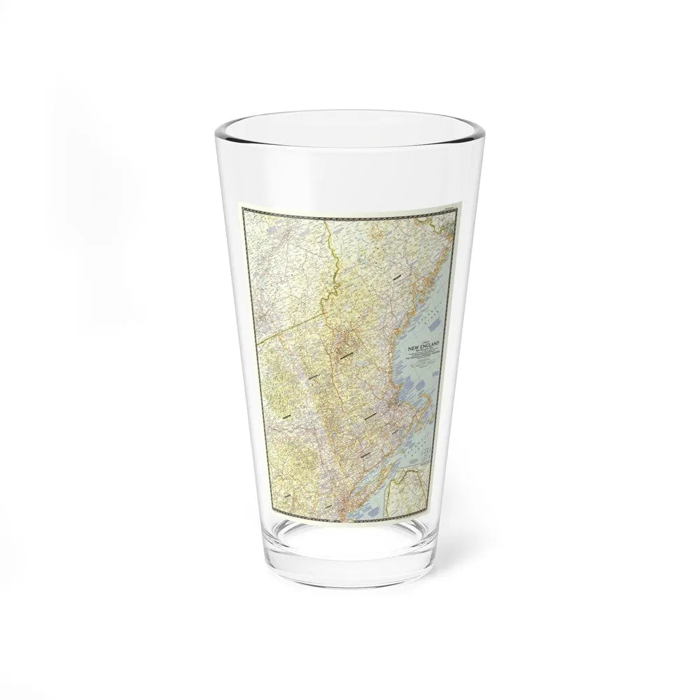 USA - New England (1955) (Map) Pint Glass 16oz-16oz-Go Mug Yourself